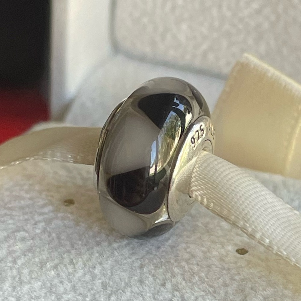 Pandora Silver and Black Bracelet Charm